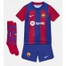Barcelona Ferran Torres #7 Koszulka Podstawowych Dziecięca 2023-24 Krótki Rękaw (+ Krótkie spodenki)